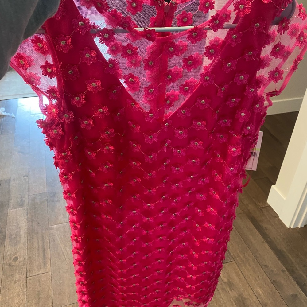 Nanette Lapore Pink Floral Mini Dress